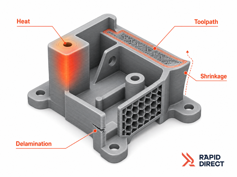 Additive manufacturing risks in 3D printing