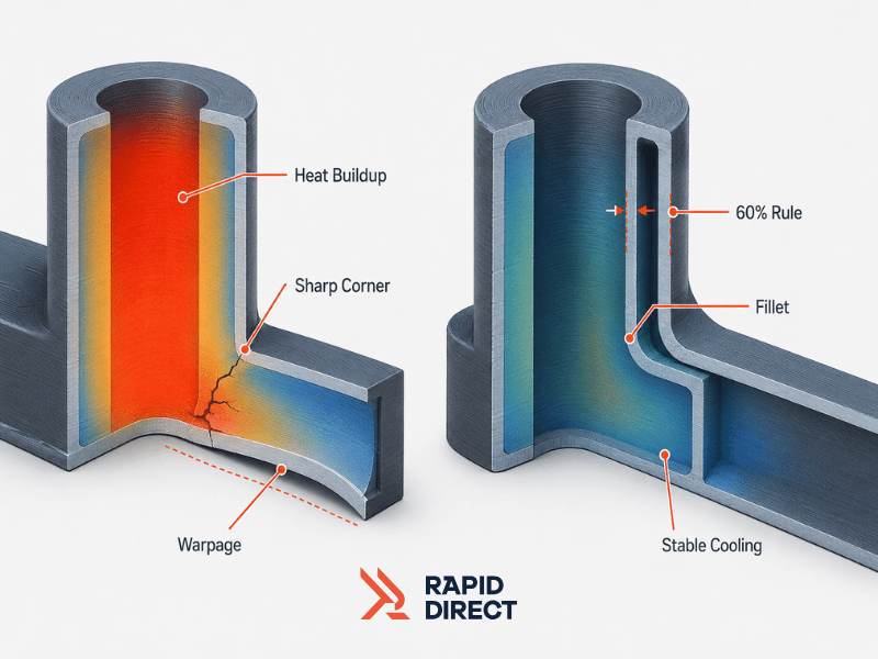 3d printing Thermal Stress & Wall Transition Map