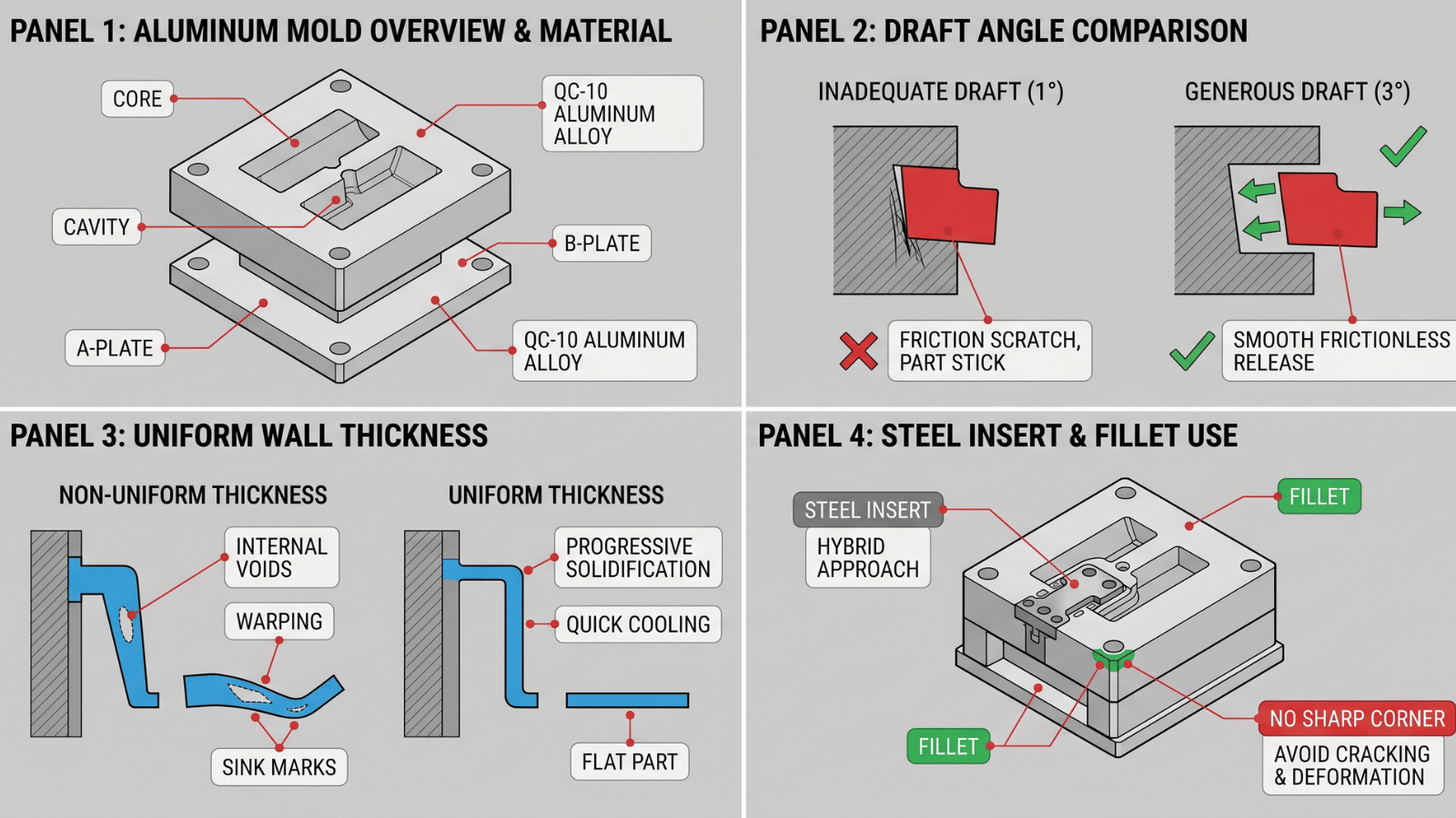Engineering Best Practices for Aluminum Mold Design (DFM)
