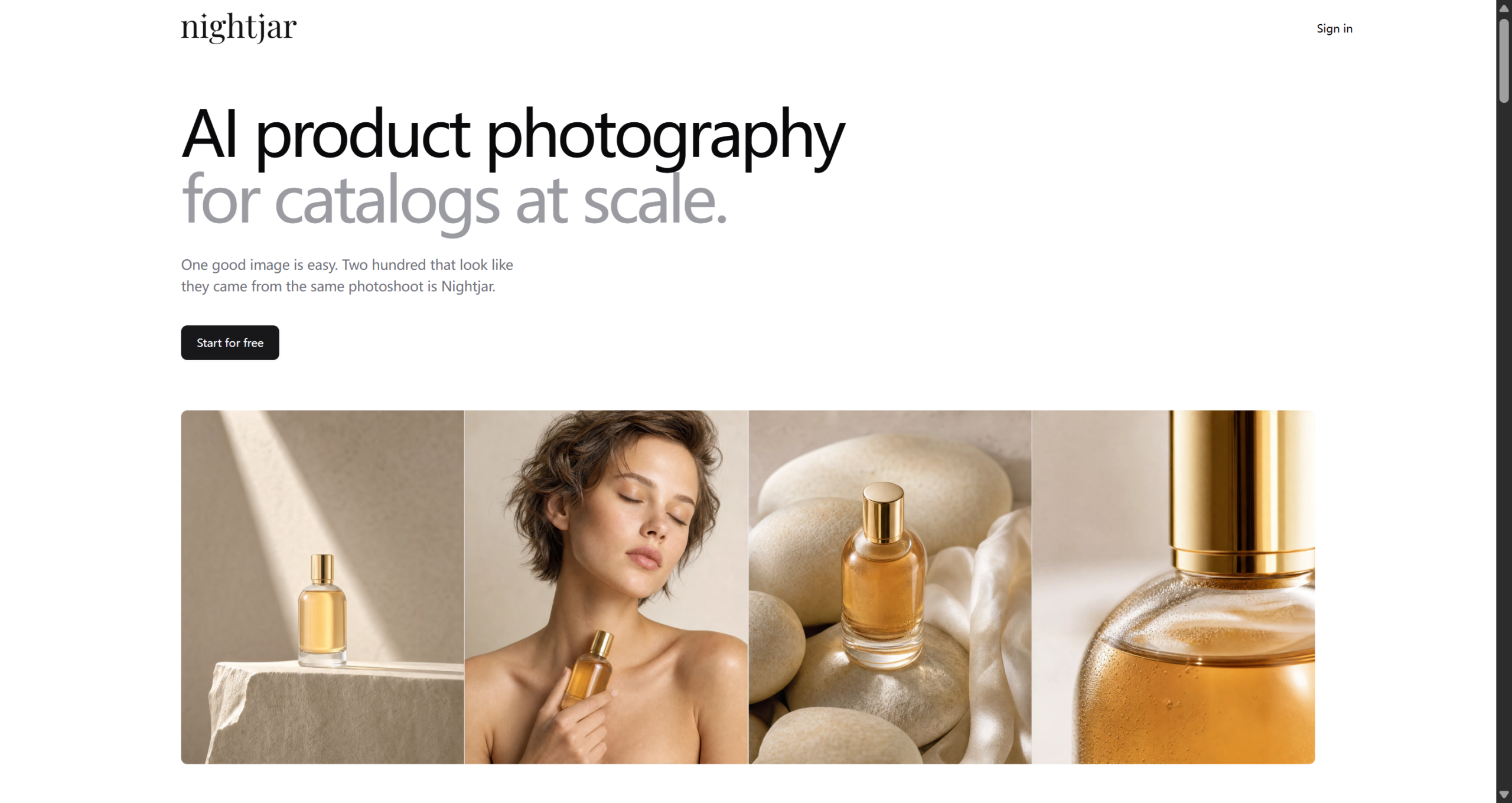 AI Product Photography Tools nightjar ai