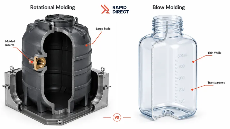 Comparing molding processes rotation vs blow