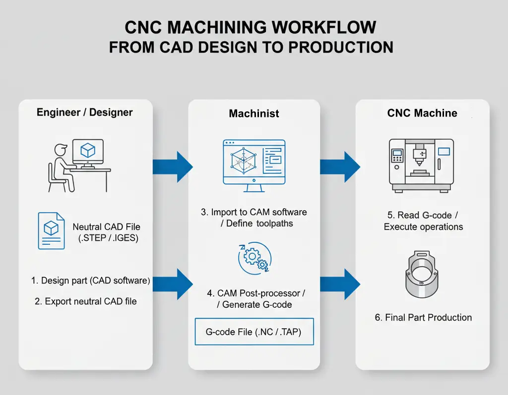 Cnc Machining Workflow From Cad Design To Production