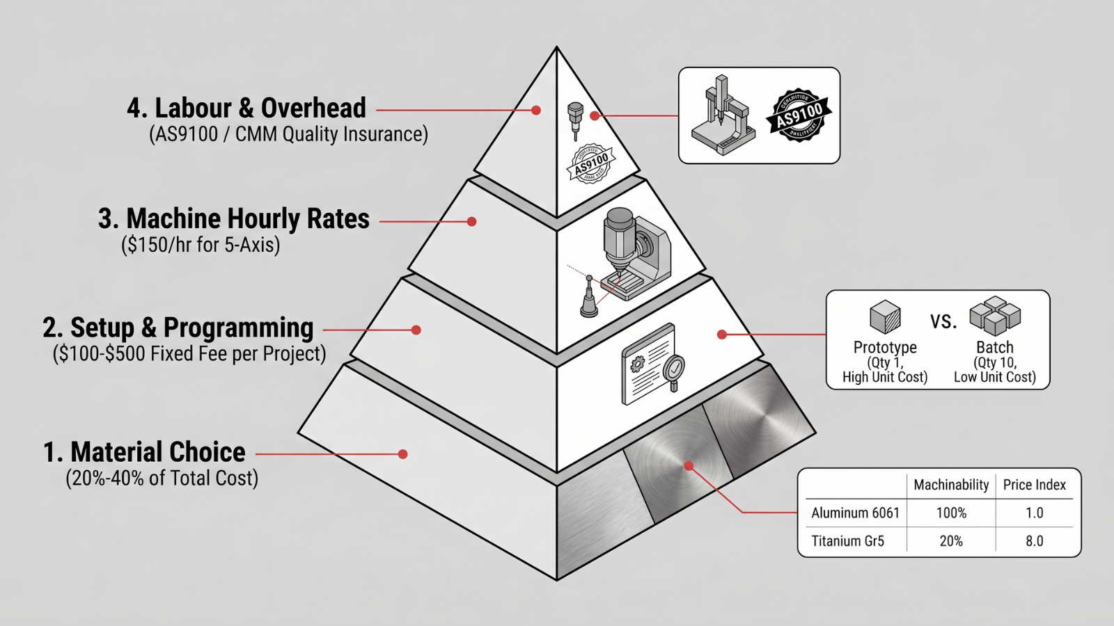 Factors affecting CNC service fees