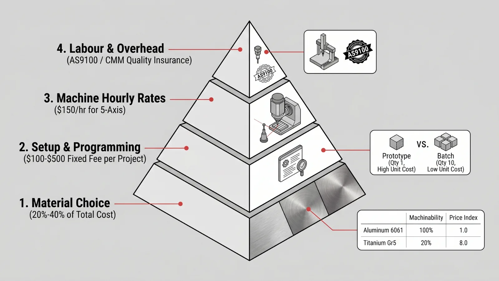 Factors affecting CNC service fees