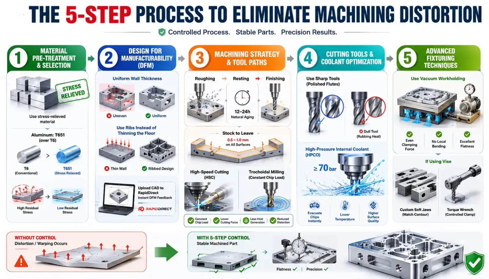 5 Step Process to Eliminate Machining Distortion