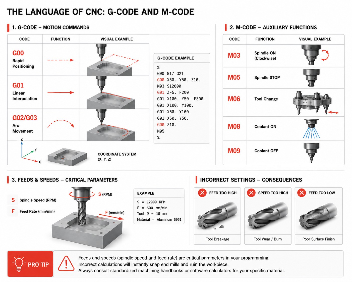 The Language of CNC G Code and M Code