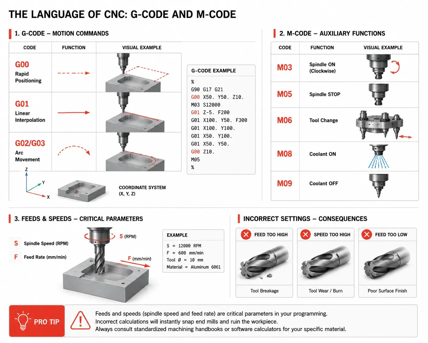 The Language of CNC G Code and M Code