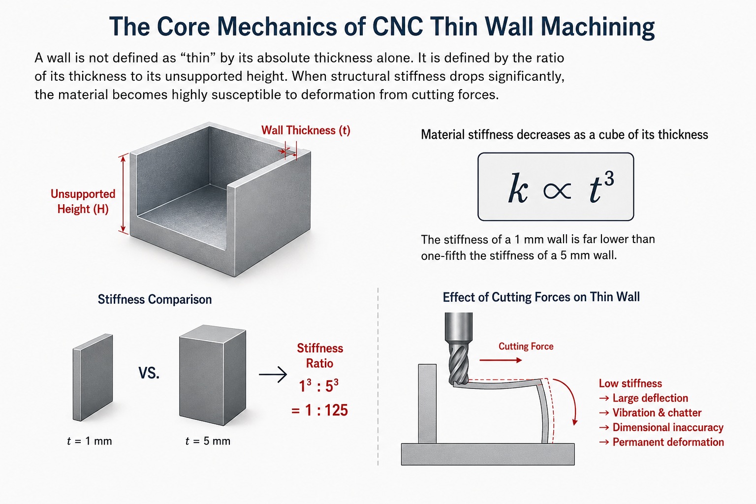 Mechanics of CNC Thin Wall Machining