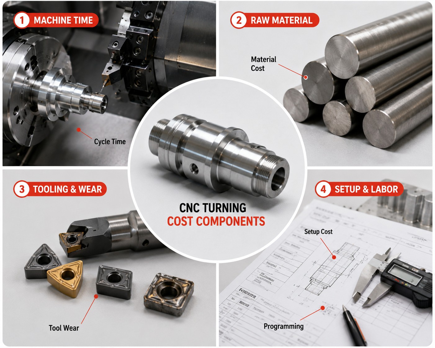 Core CNC Turning Cost Components