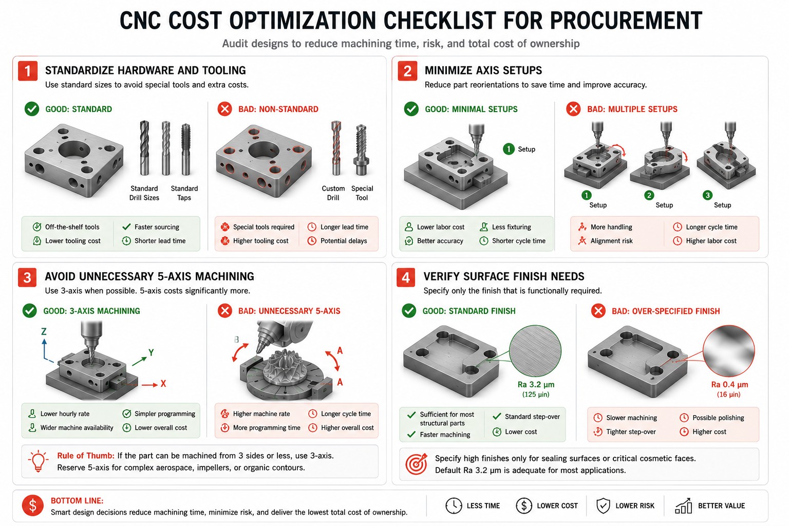 CNC Cost Optimization Checklist