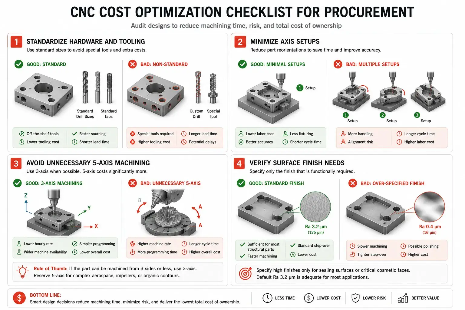 CNC Cost Optimization Checklist