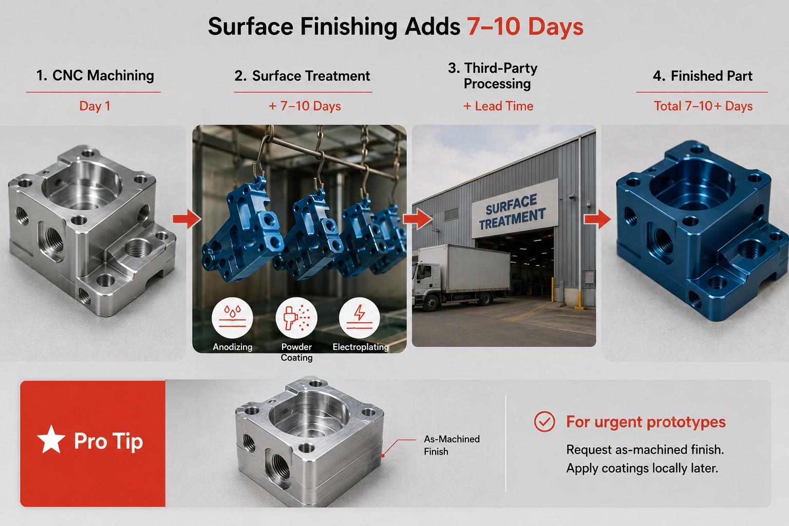 cnc surface finishing lead time