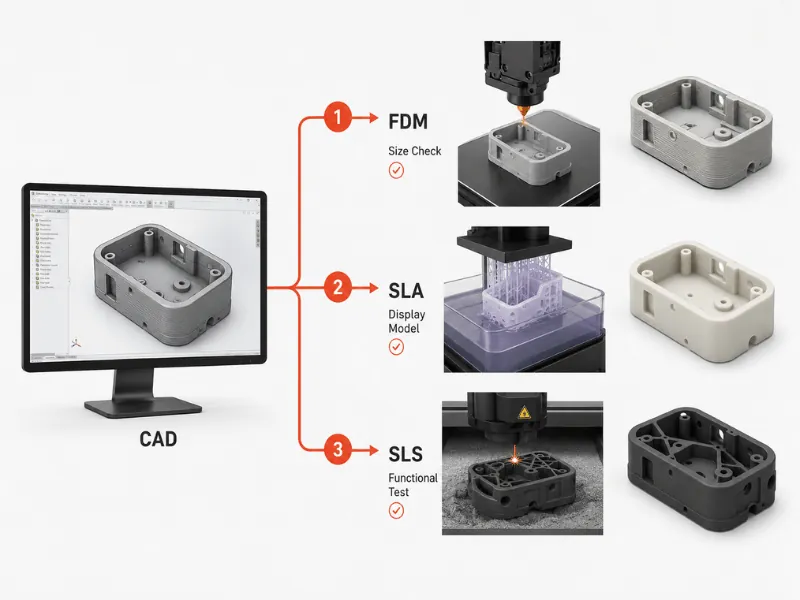 FDM vs. SLA vs. SLS