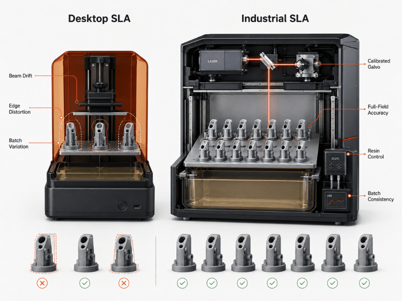 Desktop vs. Industrial SLA Systems