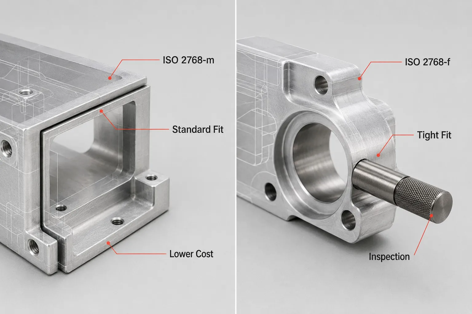 ISO 2768 f vs ISO 2768 m