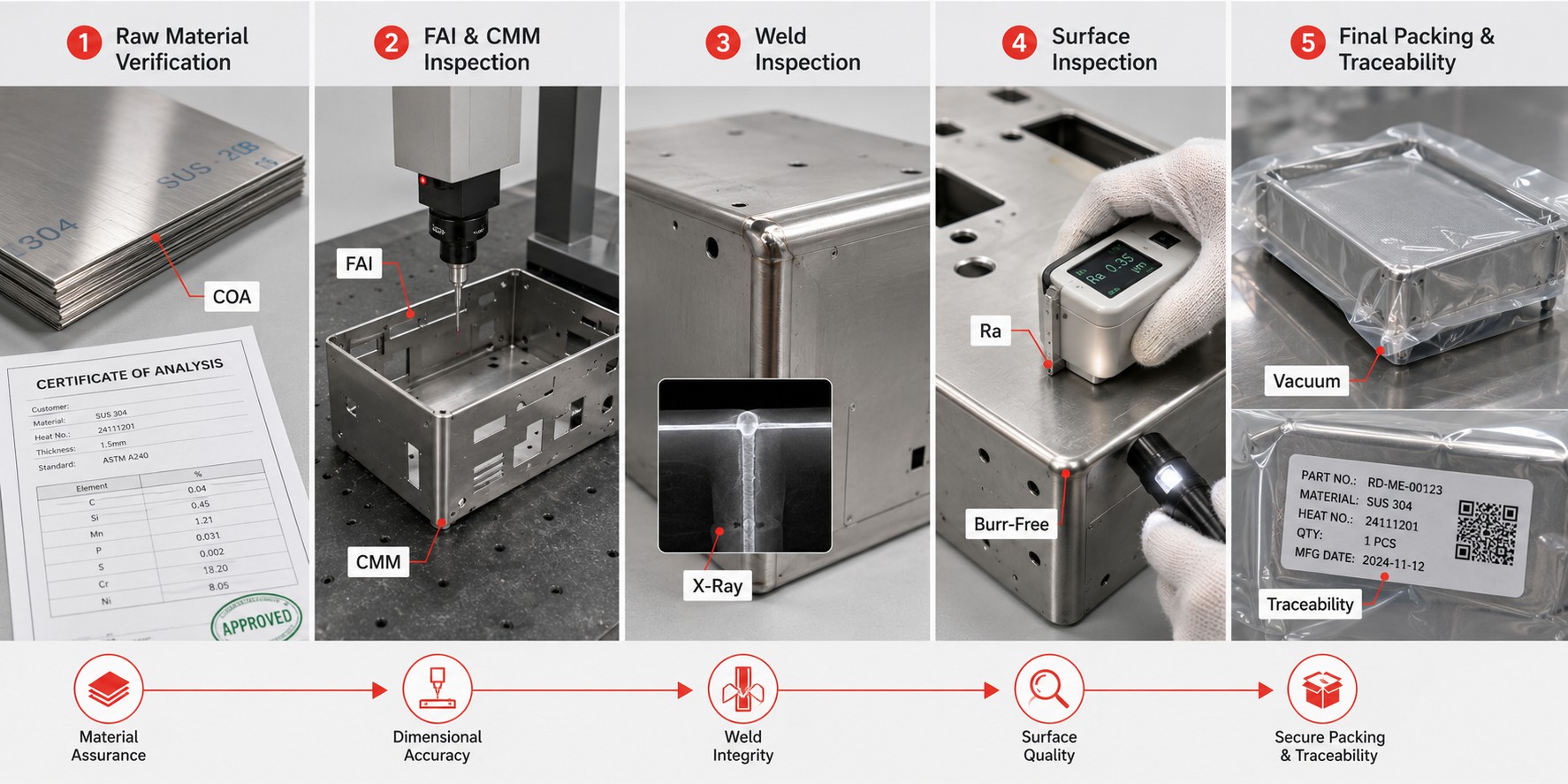 medical sheet metal quality control
