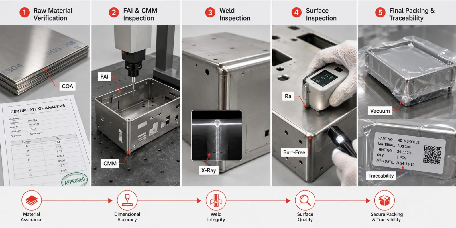 medical sheet metal quality control