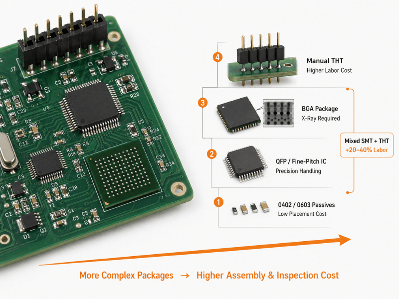 PCB Component Types and SMT THT Processing Fees