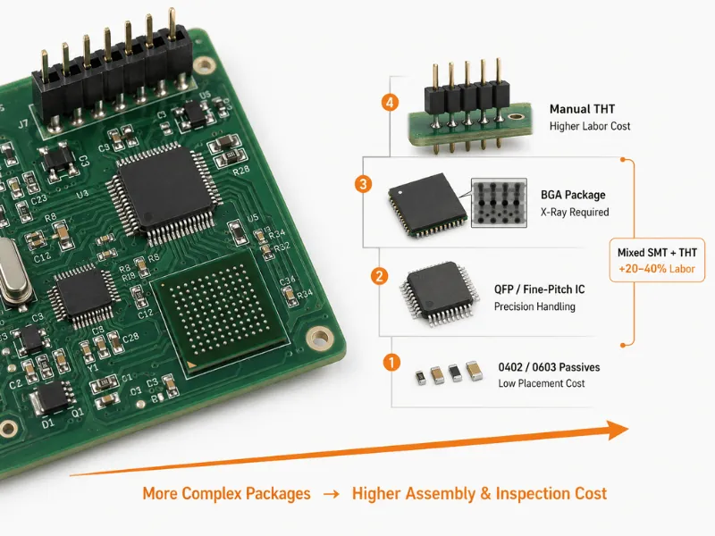 PCB Component Types and SMT THT Processing Fees