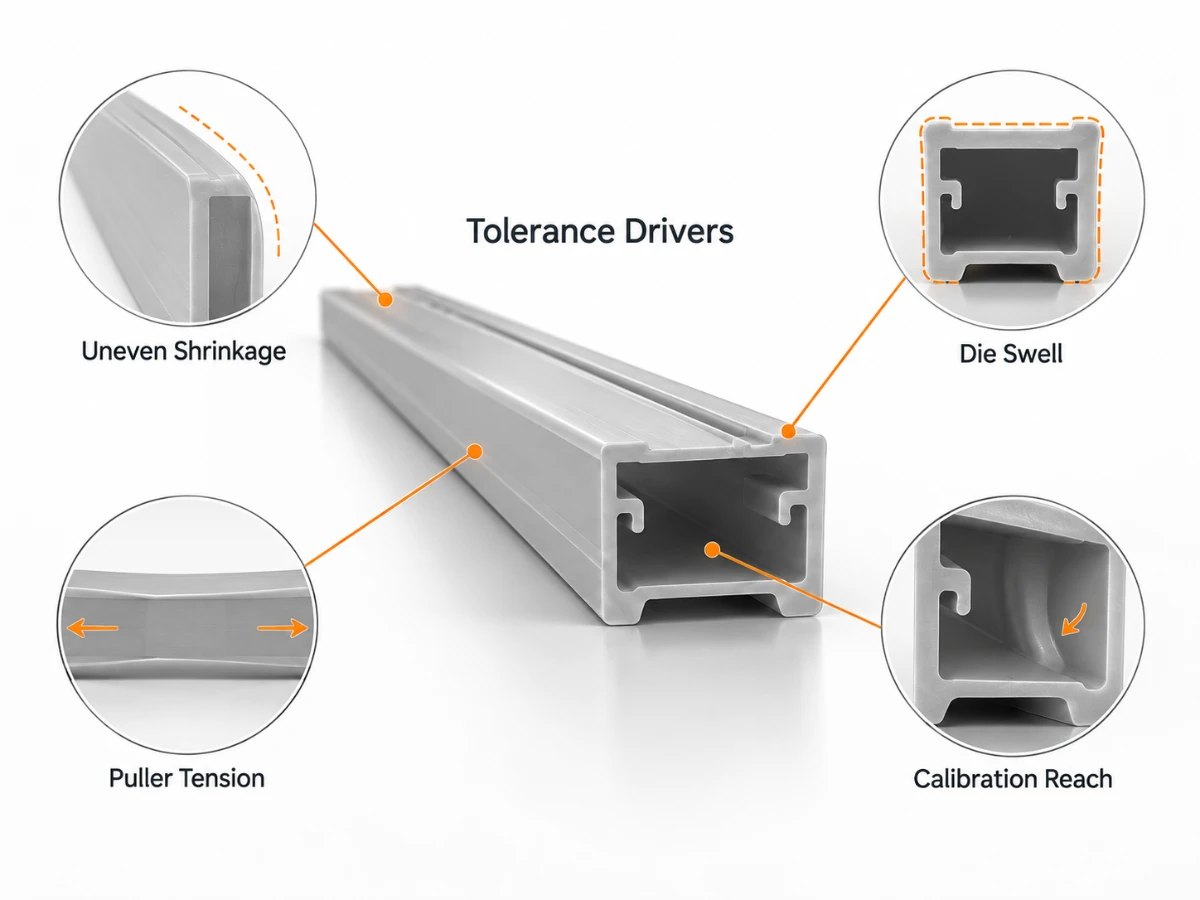 Four process drivers behind extruded profile tolerances