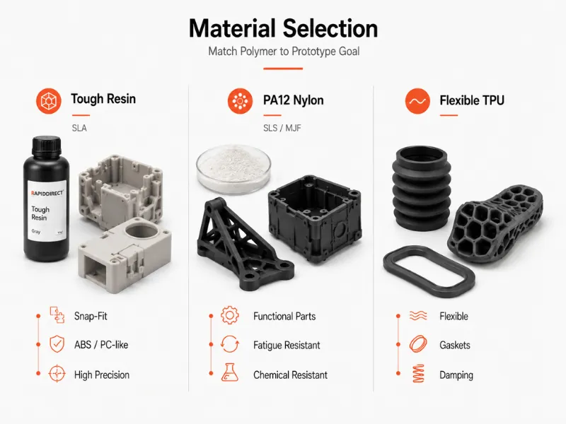 3d printing prototype Material Selection