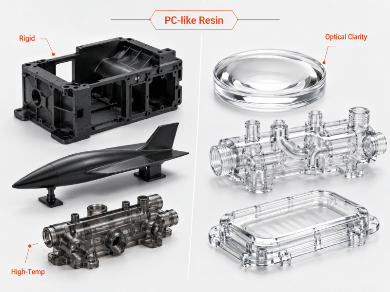 Polycarbonate (PC) Like Resins (Strong & High Temp)