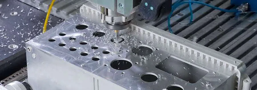 Indexable cutter removing stock from an aluminium RF housing cavity wall