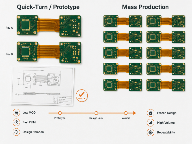 quick turn pcb vs mass production pcb