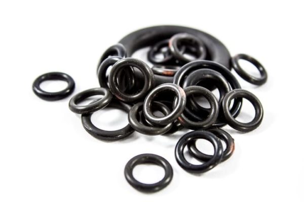 Molded rubber seals and gaskets produced by compression molding