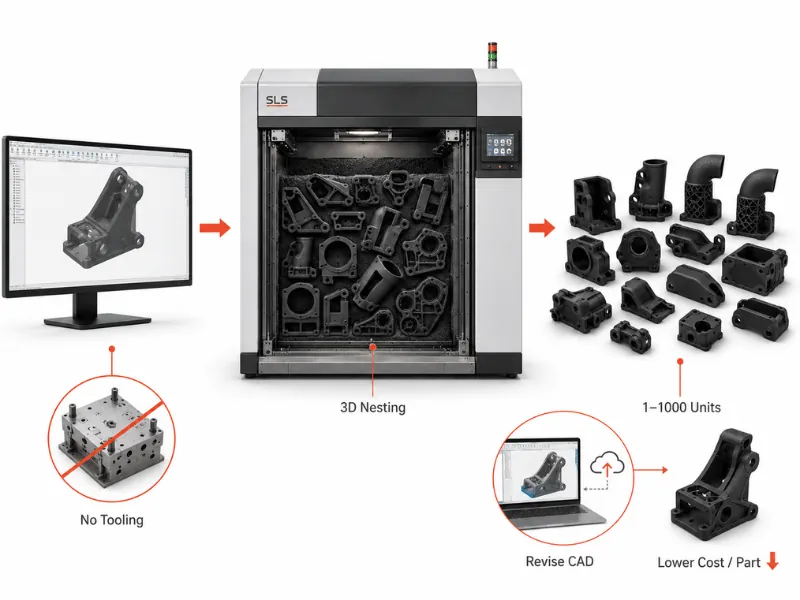 SLS Prototyping vs. Low Volume Production