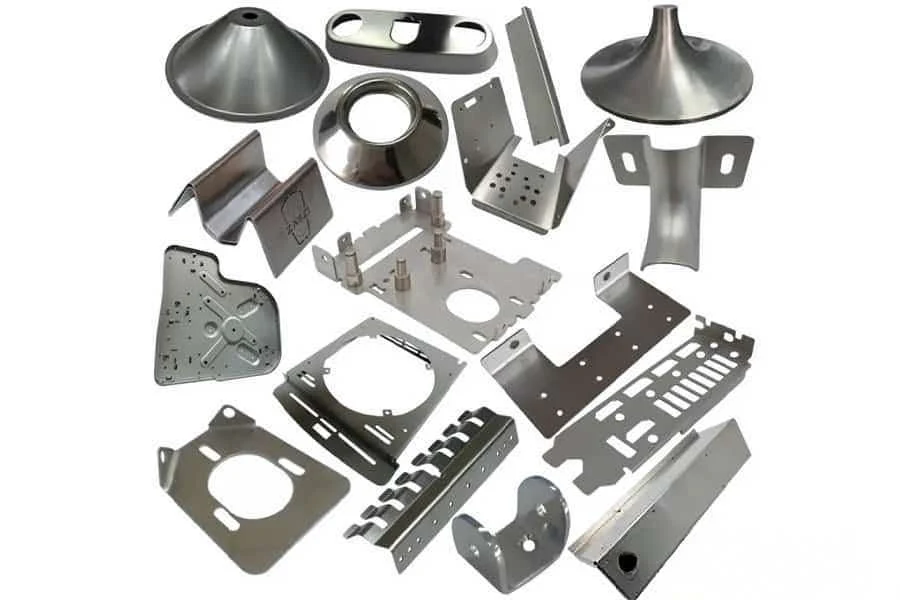 Assortment of stainless steel stamped parts