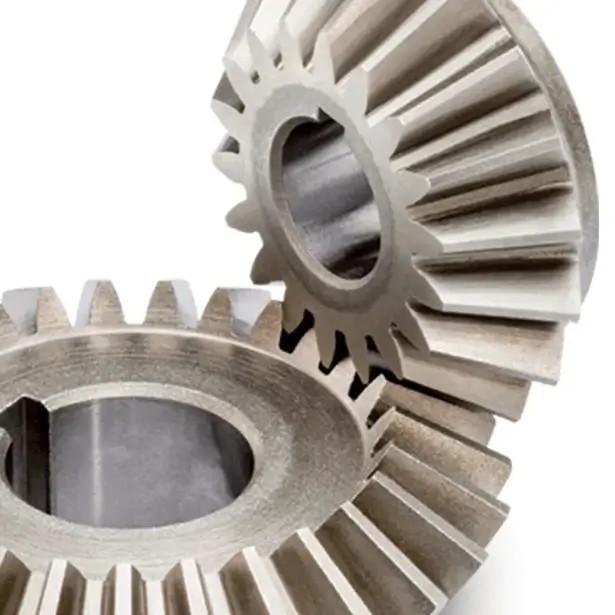 Bevel gears with teeth cut into the tapered face