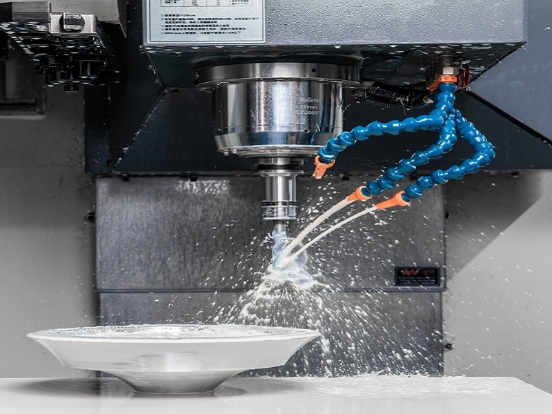 4-Axis CNC Milling Machine processing a long part with side features, less setup time