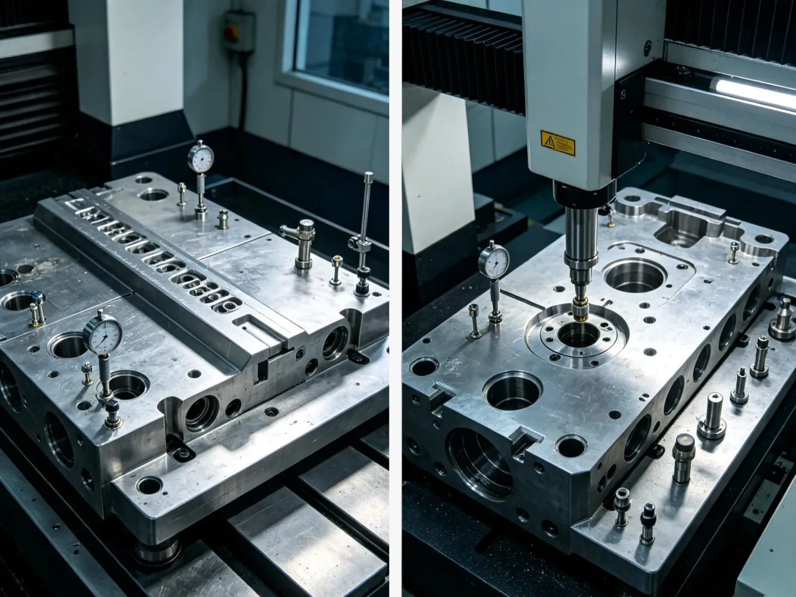 Dimensional accuracy and inspection for large CNC parts