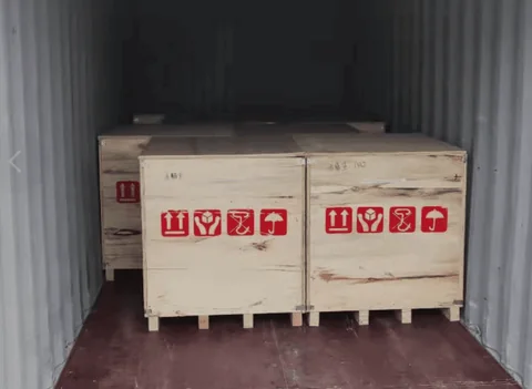 Precision strip packed in a wooden case for export