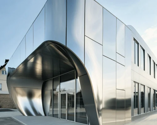 Architecture and facades using stainless steel sheet