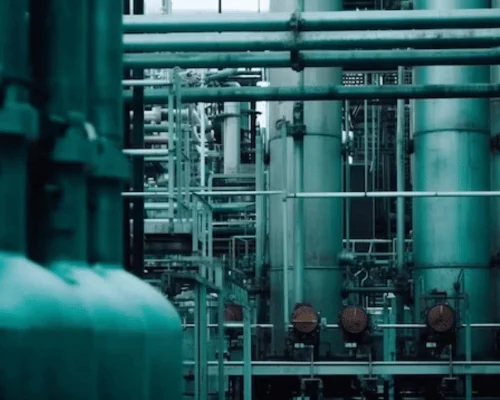 Process plant and pipework using stainless steel sheet