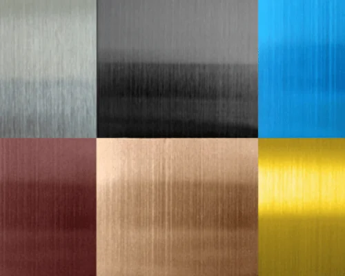 Coloured and PVD sheet in stainless steel