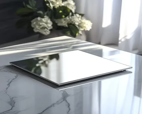 Mirror and No.8 in stainless steel